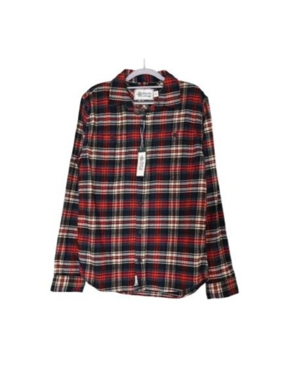 NEW Alpine Design AD Hike LS Midweight Flannel Shirt Red Green Plaid Size S